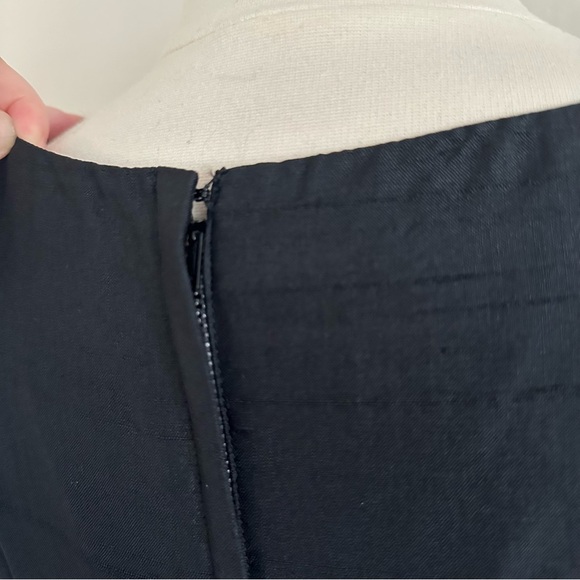 Vintage 60s Jay Herbert Silk Dress Sz XS/S Black Cream Gold Cocktail Knee Length - Picture 6 of 12